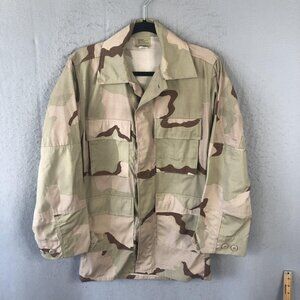 US Military Jacket Mens XS Long Desert Camouflage Combat Coat Ripstop Camo Army